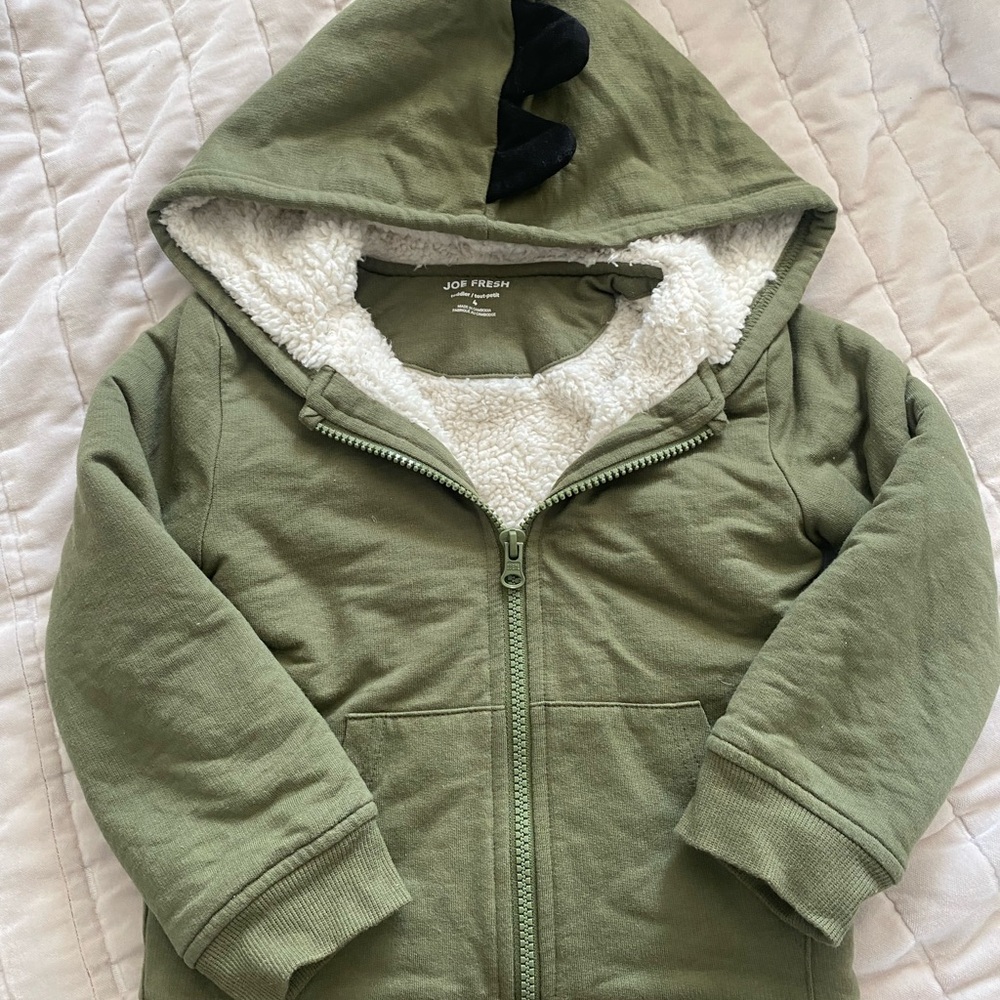 Joe Fresh Olive Dino Hoodie for Kids
